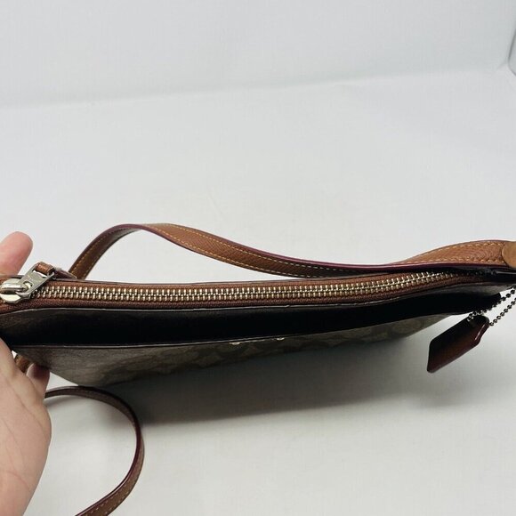 Coach F52657 Signature Crossbody Logo Purse with Removable Pouch in Brown $225 - Picture 6 of 13